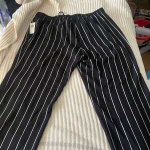 Ralph Lauren Black with White Stripes Pants
